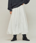 Tack Balloon Skirt - White