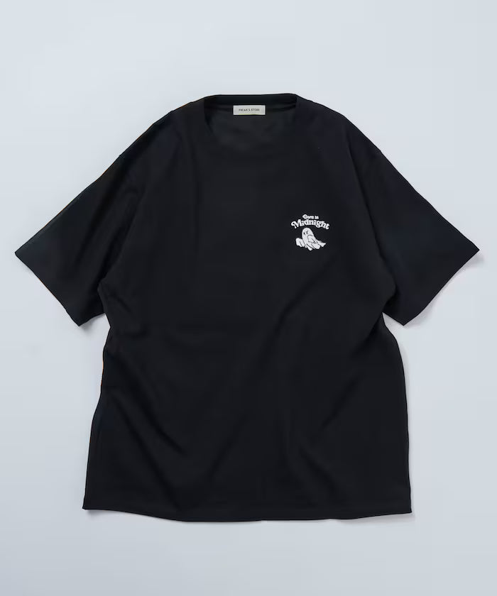 Relaxed Fit Back Embroidery Design Crew Neck T-Shirt / Midnight [Limited Edition]