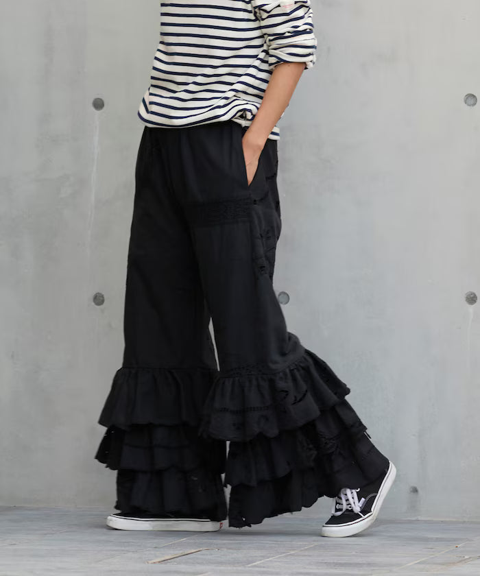 vintage lace tablecloth remake easy pants