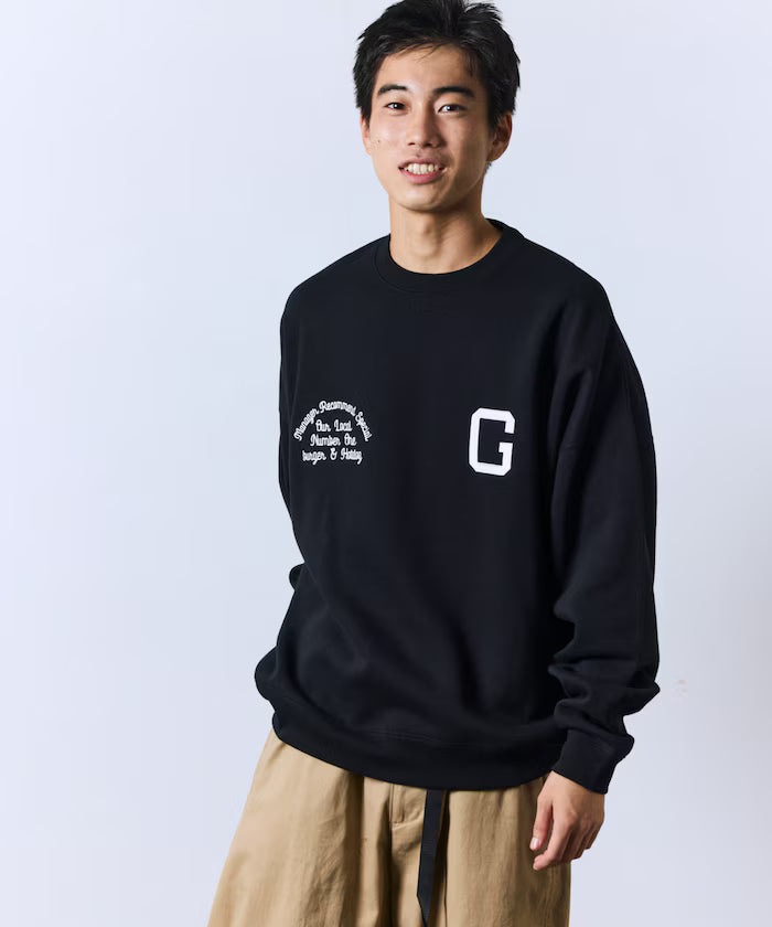 Big Silhouette Varsity Jacket Design Crew Neck Sweat / Back Print [Limited Edition]