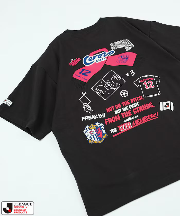 [May 15, 12:00 on sale] J.LEAGUE × FREAK'S STORE Special Order SUPPORTERS SHORT SLEEVE TEE [Cerezo Osaka] - Charcoal Gray
