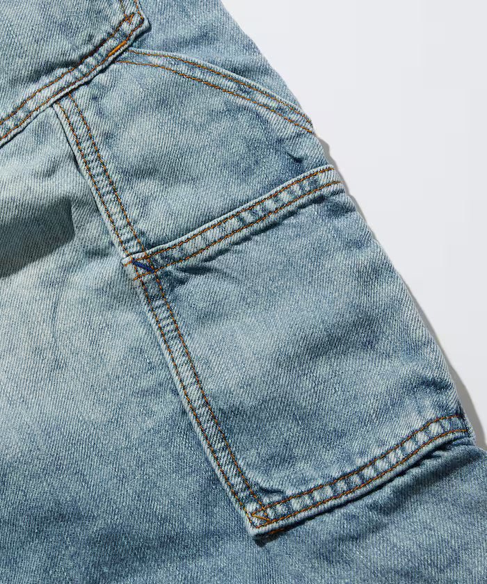 French Linen Denim Painter Shorts