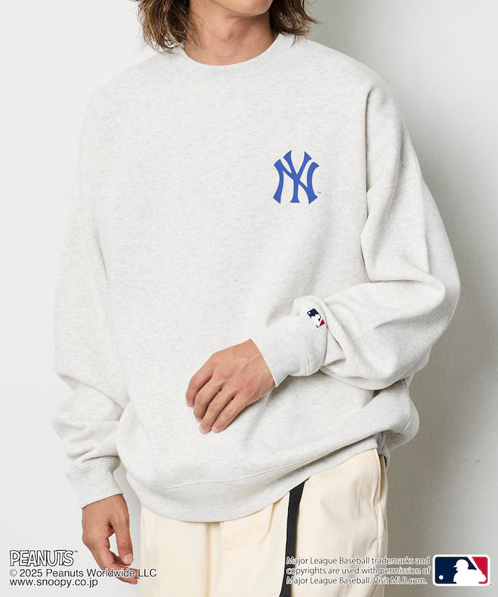 MLB×PEANUTS Exclusive Big Silhouette Back Print Crew Neck Sweat/YANKEES [Limited Edition]