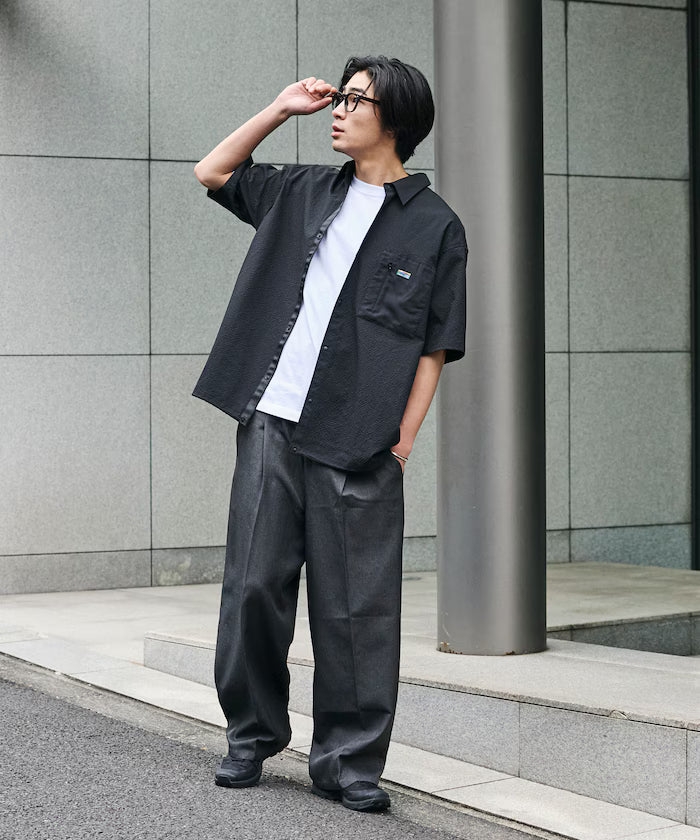 Limited Release AiRide Air Ride Relax Fit Mixed Material Pocket Seersucker Shirt Quick Dry Moisture Wicking UV Cut
