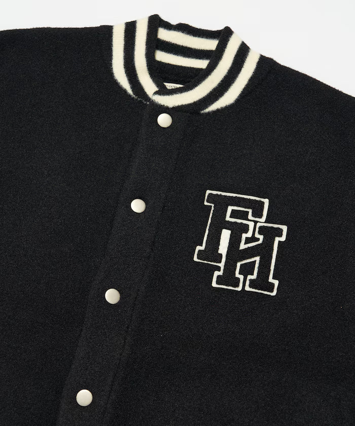 Relaxed Fit Logo Knit Varsity Jacket