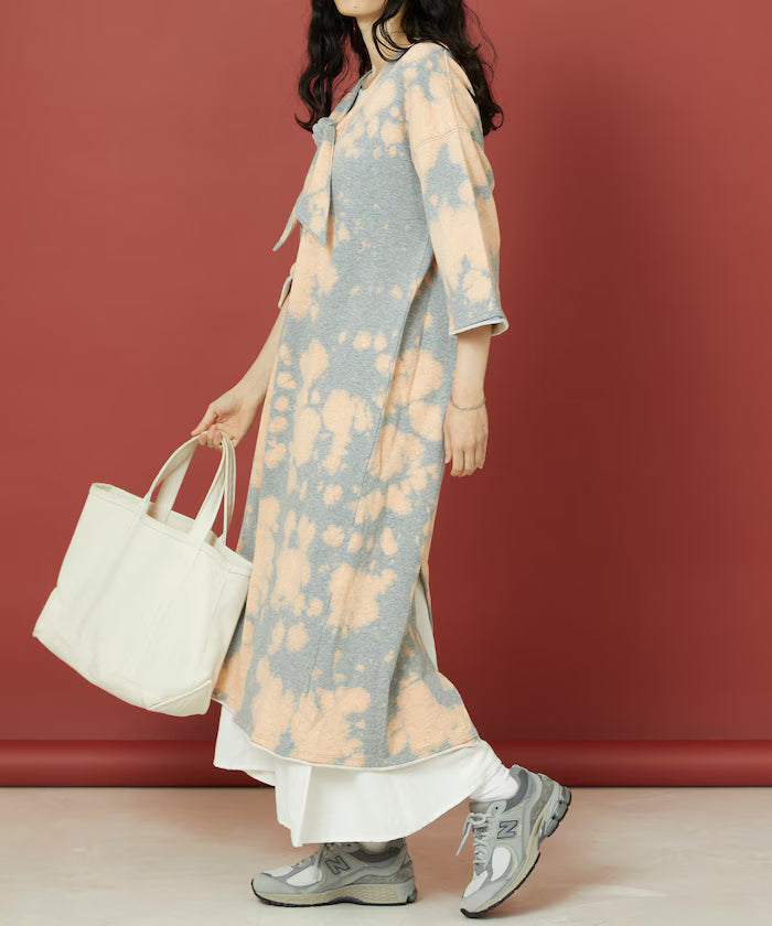 Bleach Back Sweat Ribbon One-Piece