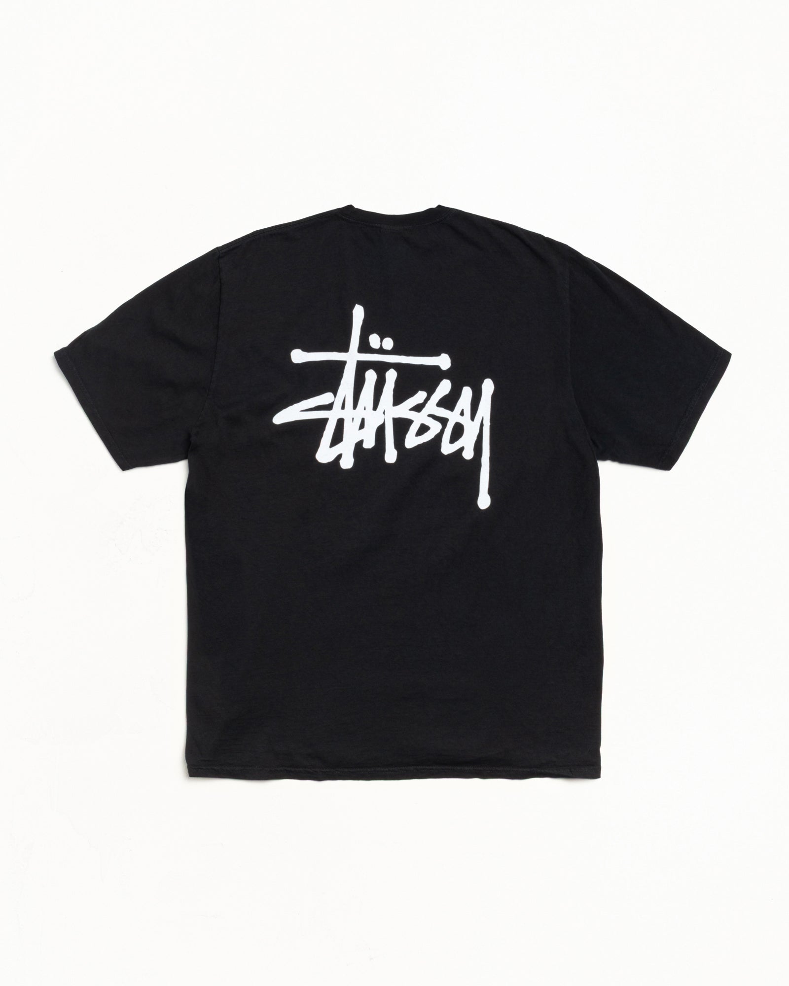 BASIC STÜSSY TEE PIGMENT DYED - Black