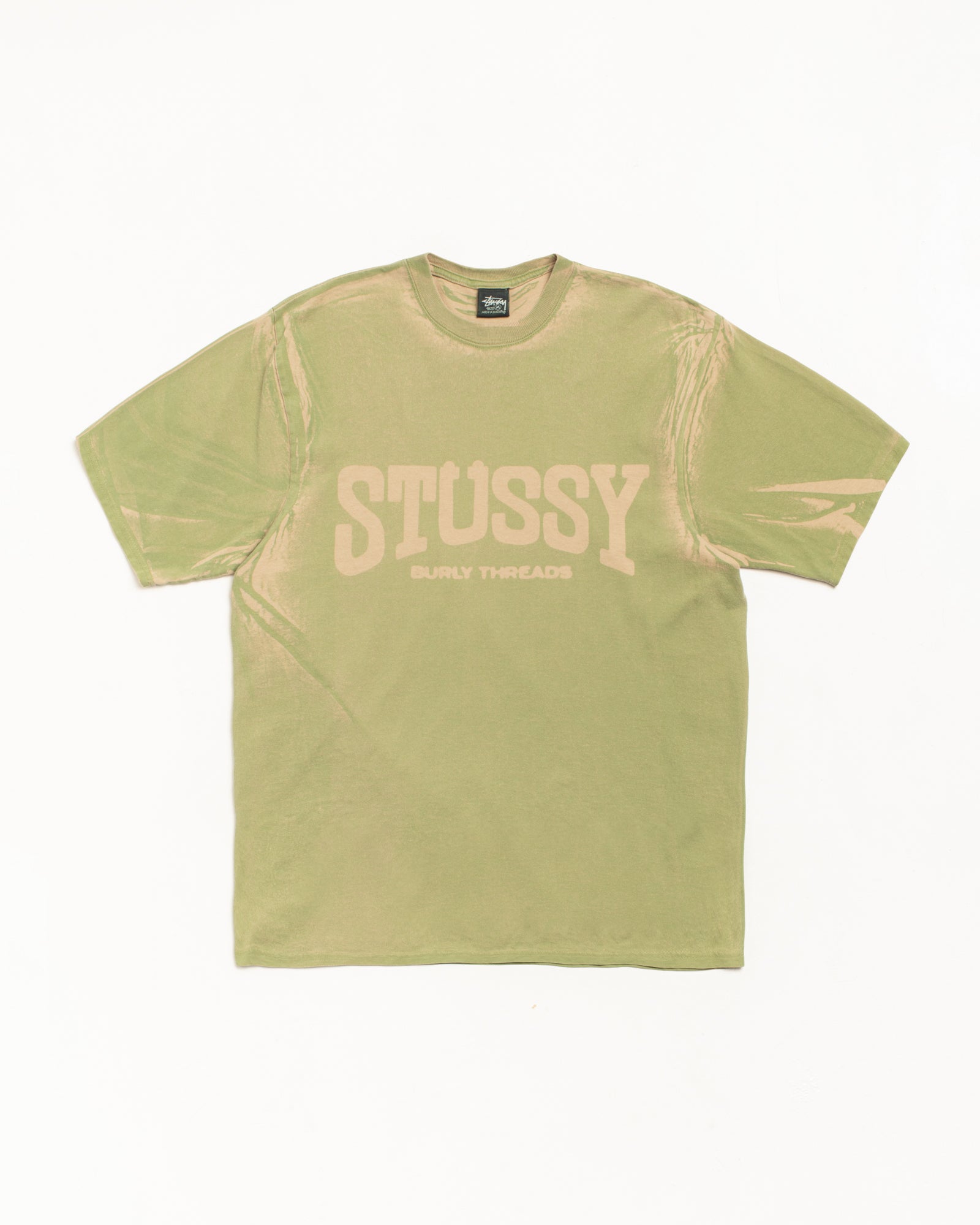 BURLY STONE WASHED TEE - Khaki