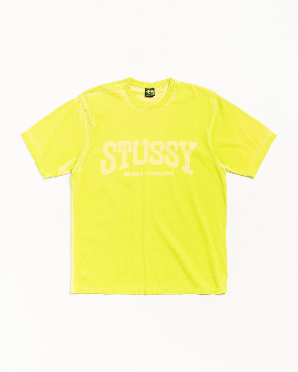 BURLY STONE WASHED TEE - Lemon