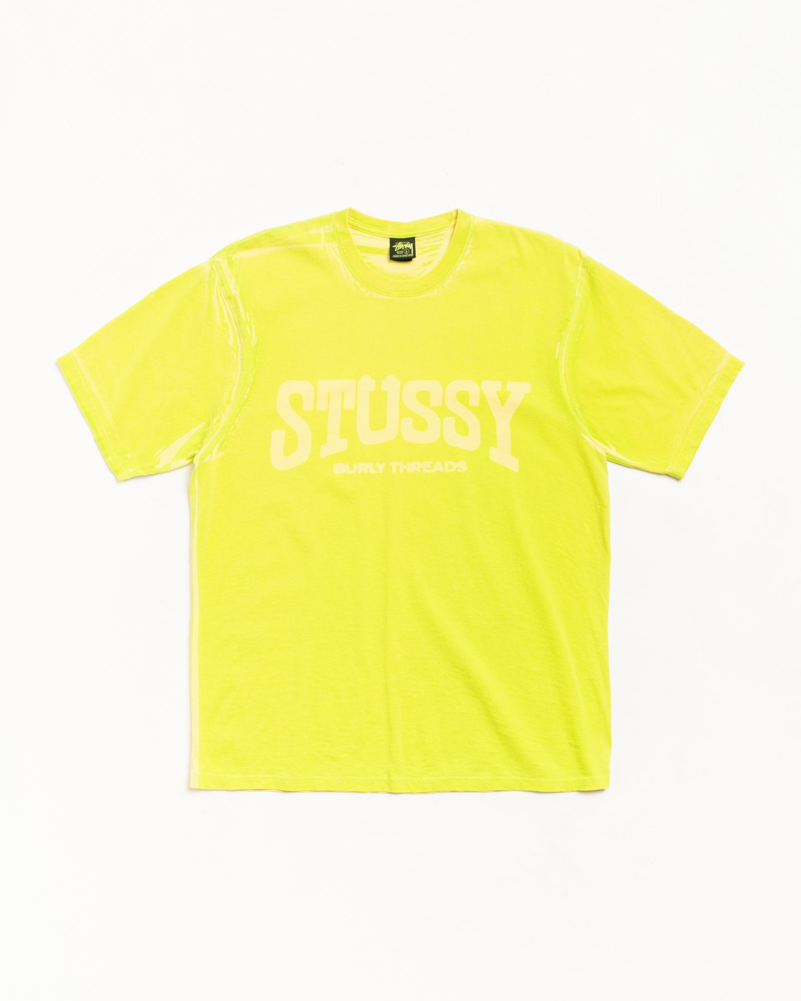 BURLY STONE WASHED TEE - Lemon
