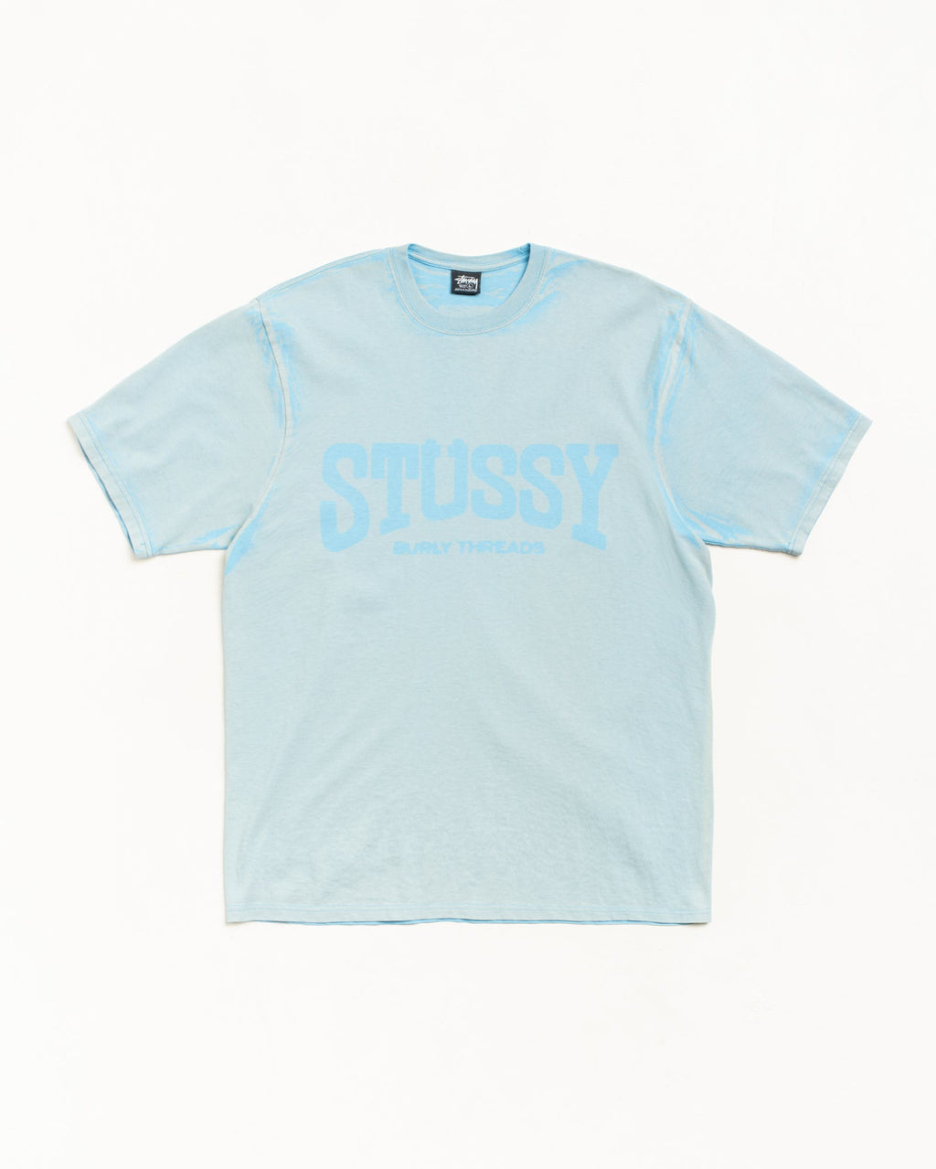 BURLY STONE WASHED TEE - Sky Blue
