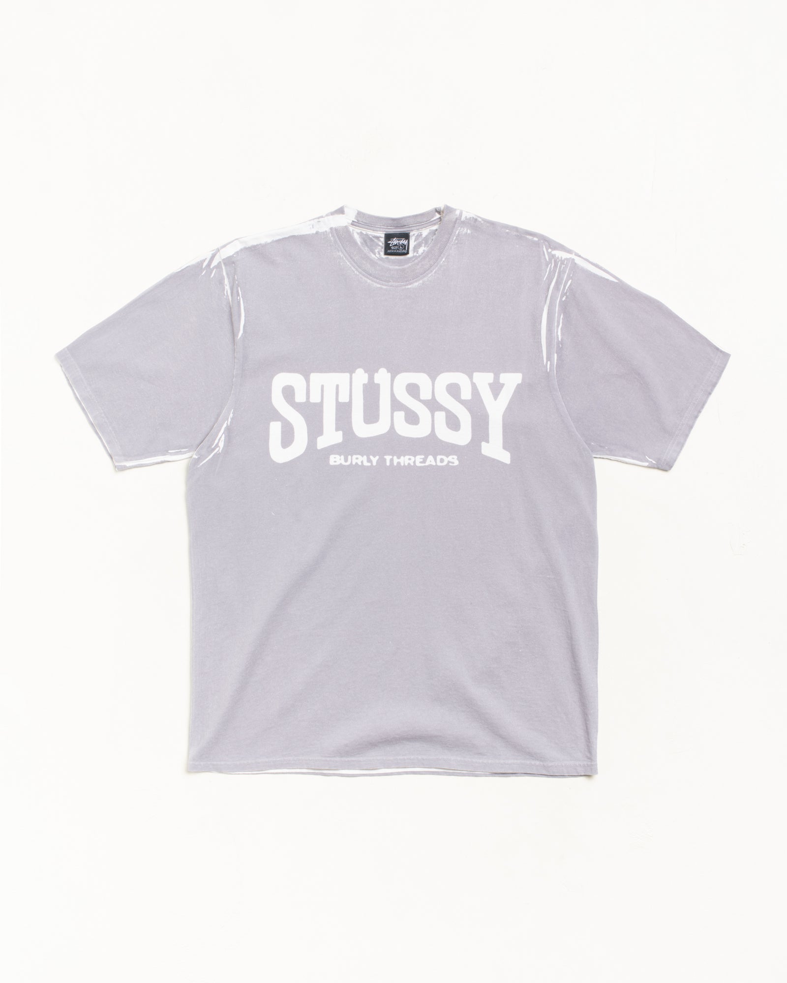 BURLY STONE WASHED TEE - White