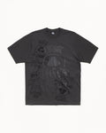 SKULLS TEE PIGMENT DYED - Faded Black