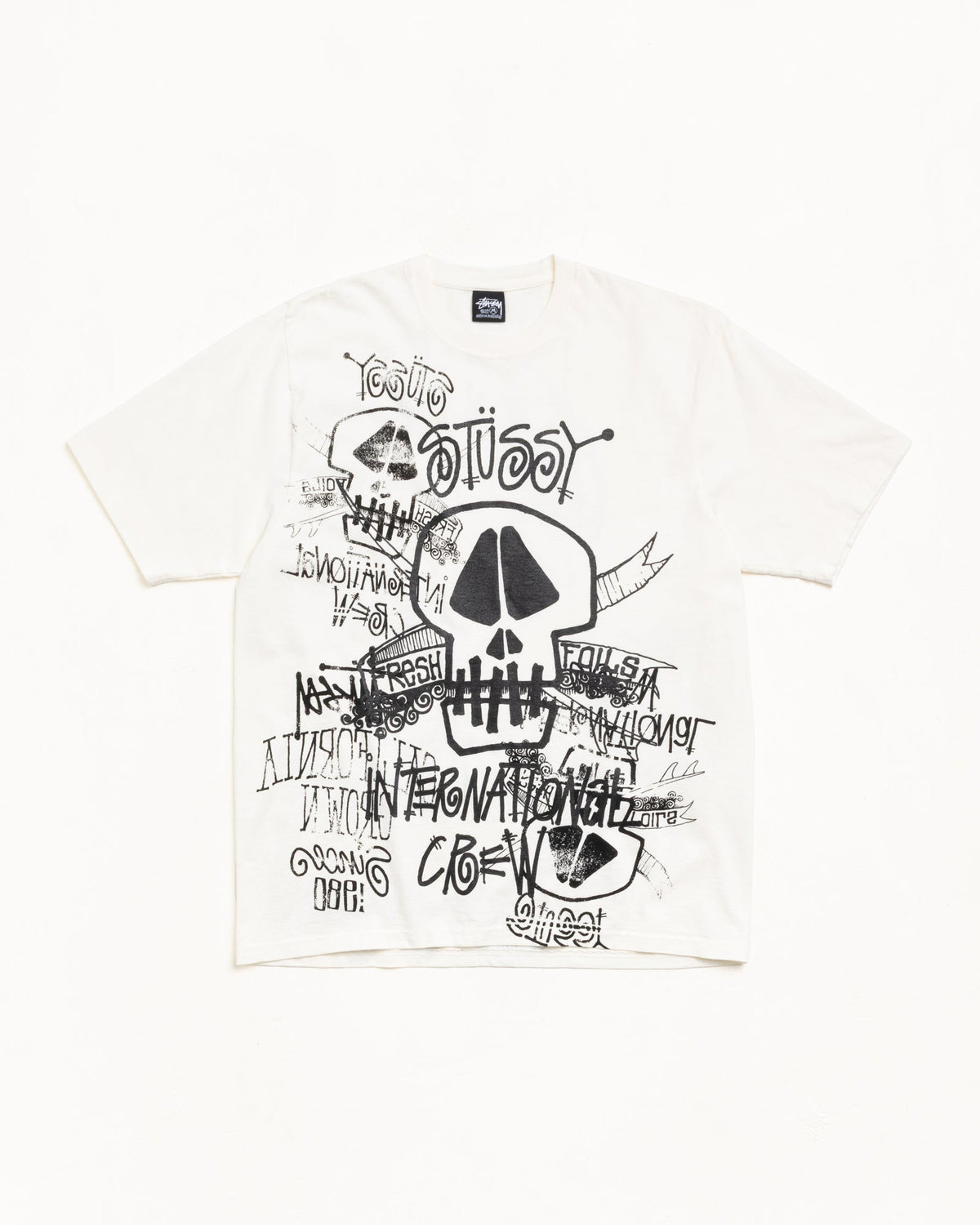 SKULLS TEE PIGMENT DYED - Natural