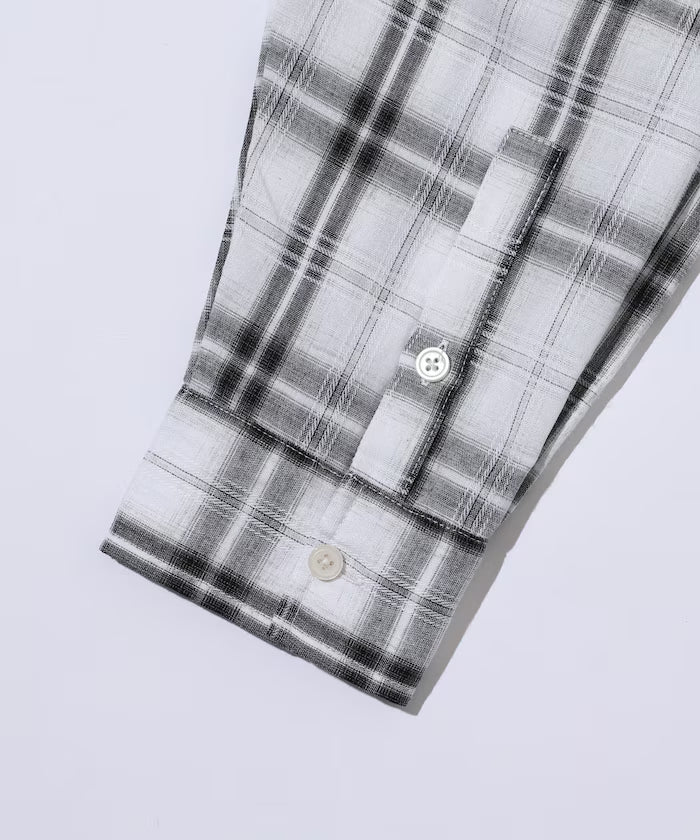 Big Silhouette Ombre Check Shirt / Long Sleeve