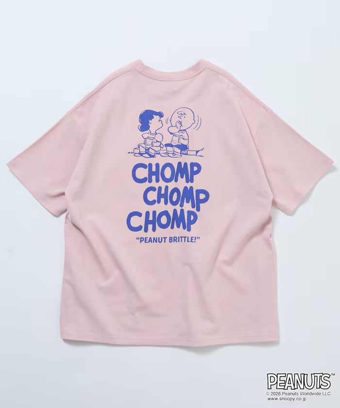 PEANUTS/Peanuts Limited Edition Big Silhouette Back Print Crew Neck T-Shirt/CHOMP 【Limited Edition】