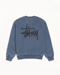 BASIC STÜSSY CREW PIGMENT DYED - Navy