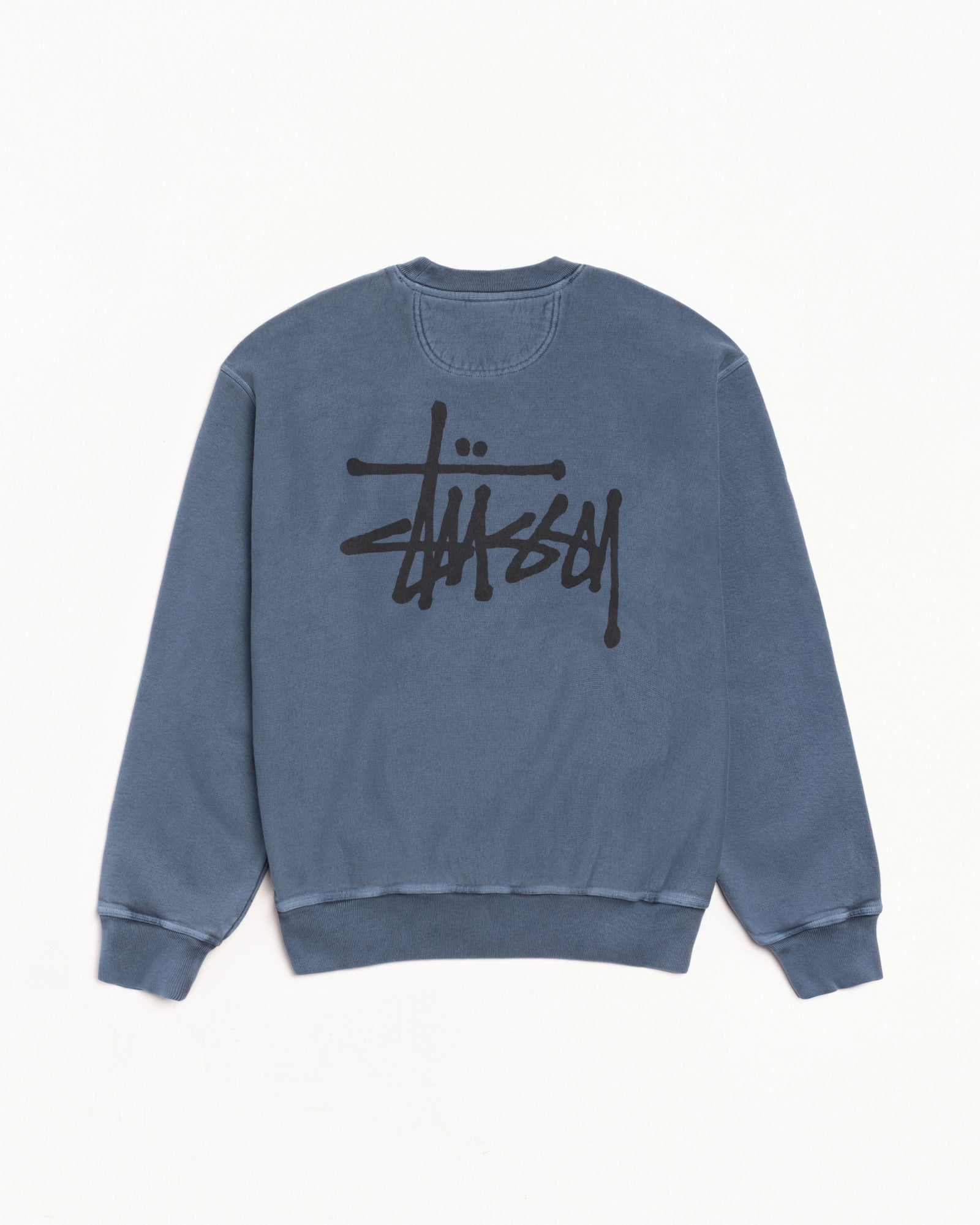 BASIC STÜSSY CREW PIGMENT DYED - Navy