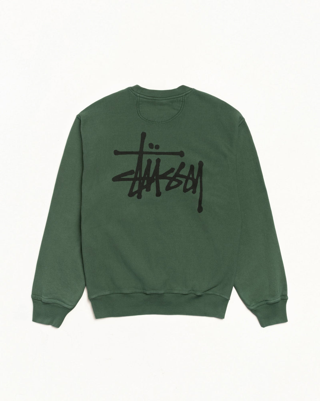 BASIC STÜSSY CREW PIGMENT DYED - Pine