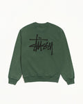 BASIC STÜSSY CREW PIGMENT DYED - Pine