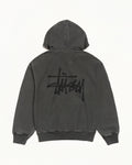 BASIC STÜSSY HOODIE PIGMENT DYED - Black/Black