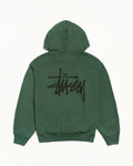 BASIC STÜSSY HOODIE PIGMENT DYED - Pine