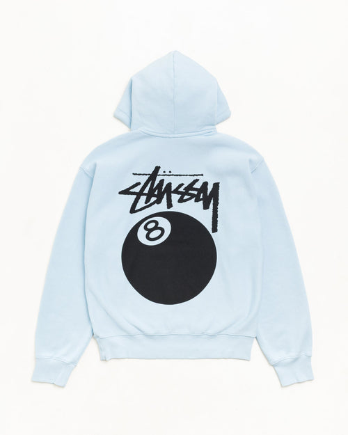 8 BALL HOODIE GARMENT DYED - Sky Blue