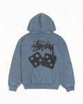 DICE HOODIE PIGMENT DYED - Navy