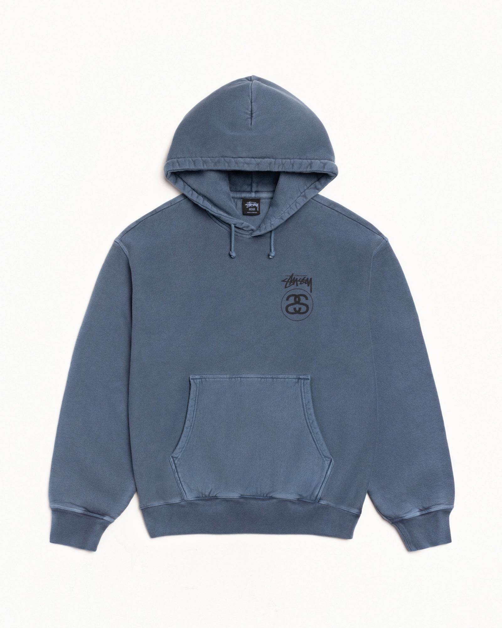 STOCK LINK HOODIE PIGMENT DYED - Navy