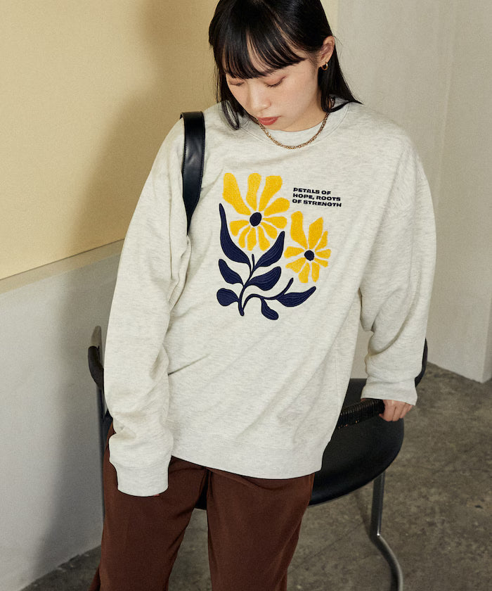Daisy Embroidered Crew Sweat Limited Edition