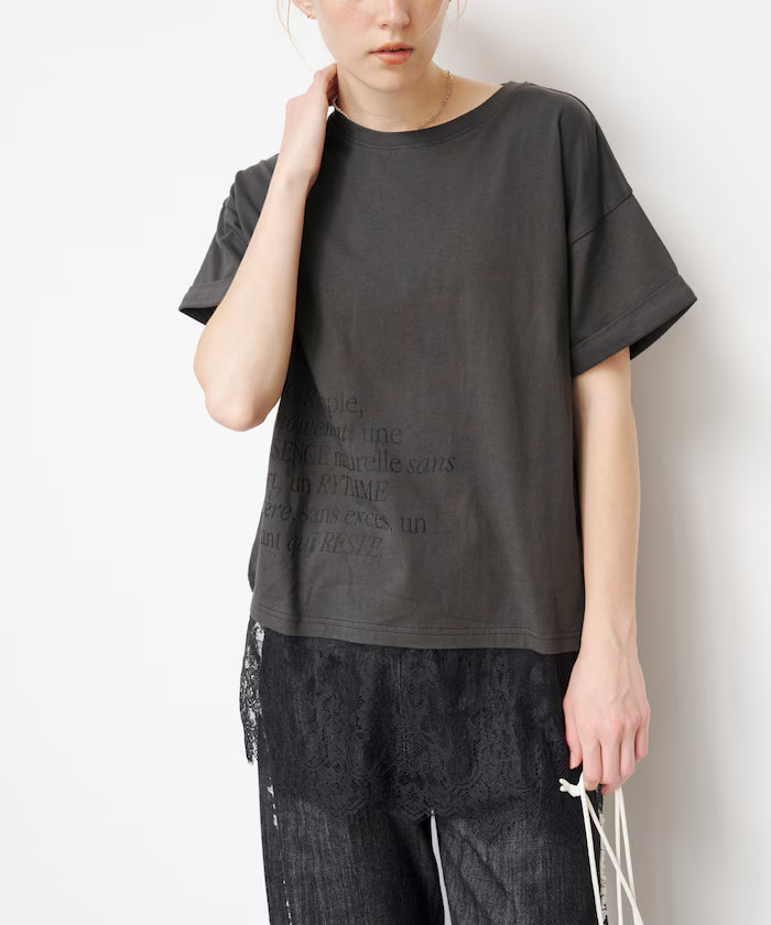 Lacedocking Print T-Shirt 【Limited Edition】 - Charcoal Gray