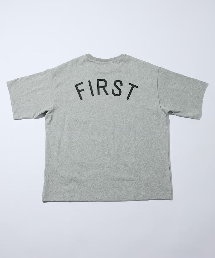 6 oz Front Logo Embroidered Crew Neck T-Shirt / Back Print T-Shirt PRINT ROUND FIRST