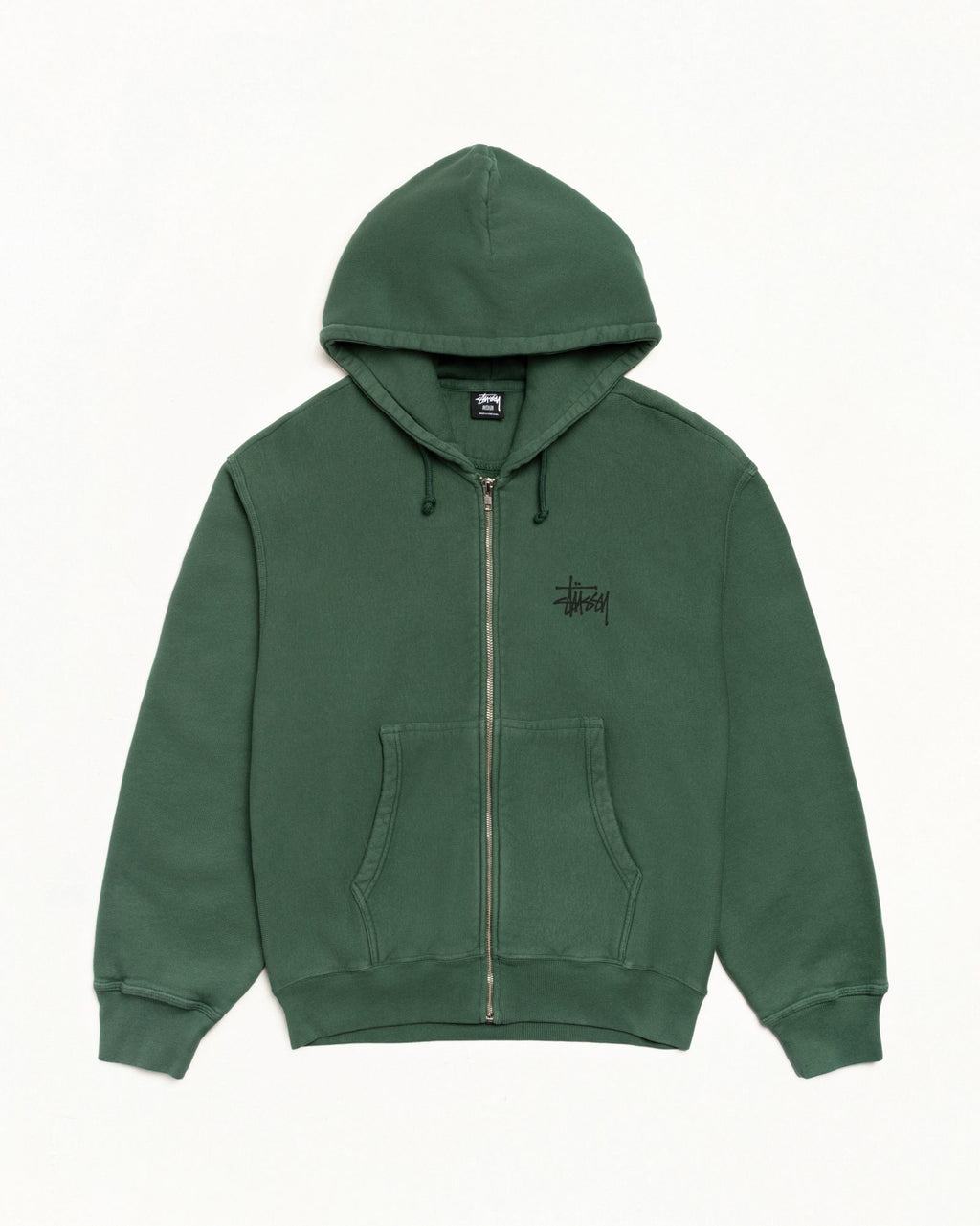 BASIC STÜSSY ZIP HOODIE PIGMENT DYED