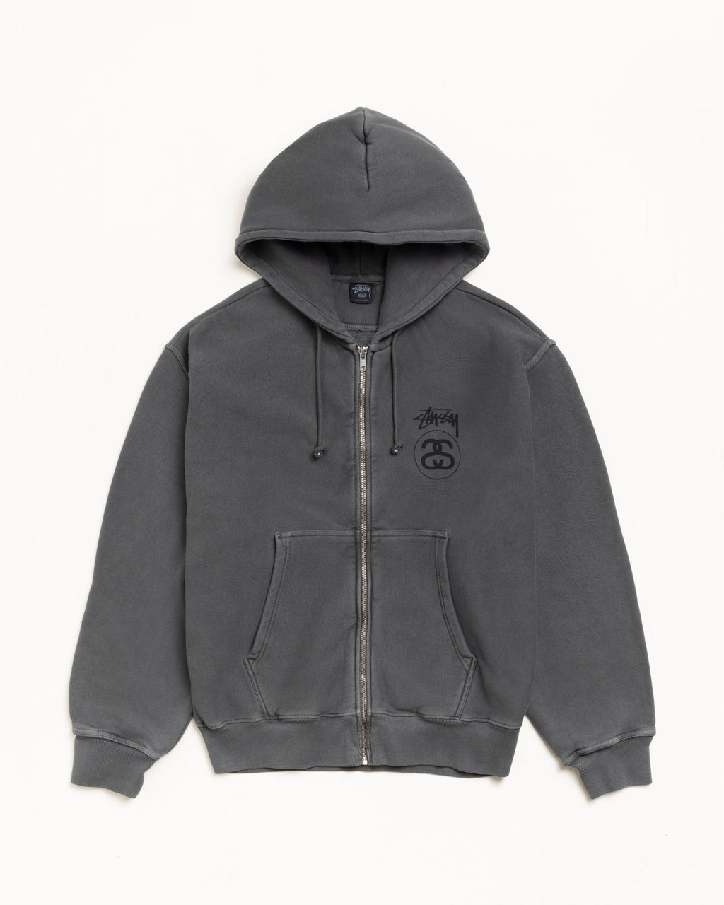 Stock Link Pigment Dyed Zip Hood - Black