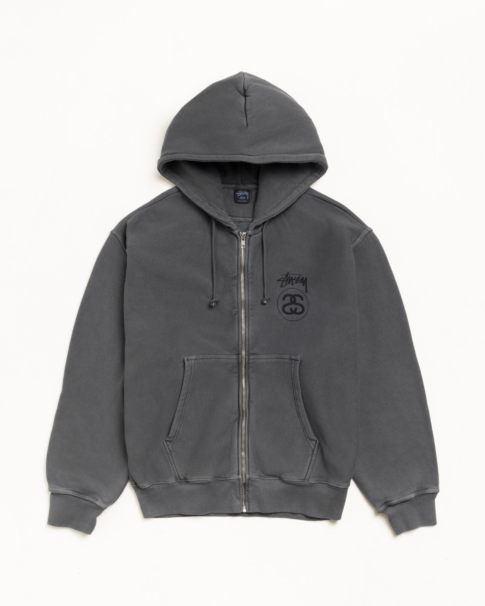 Stock Link Pigment Dyed Zip Hood - Black