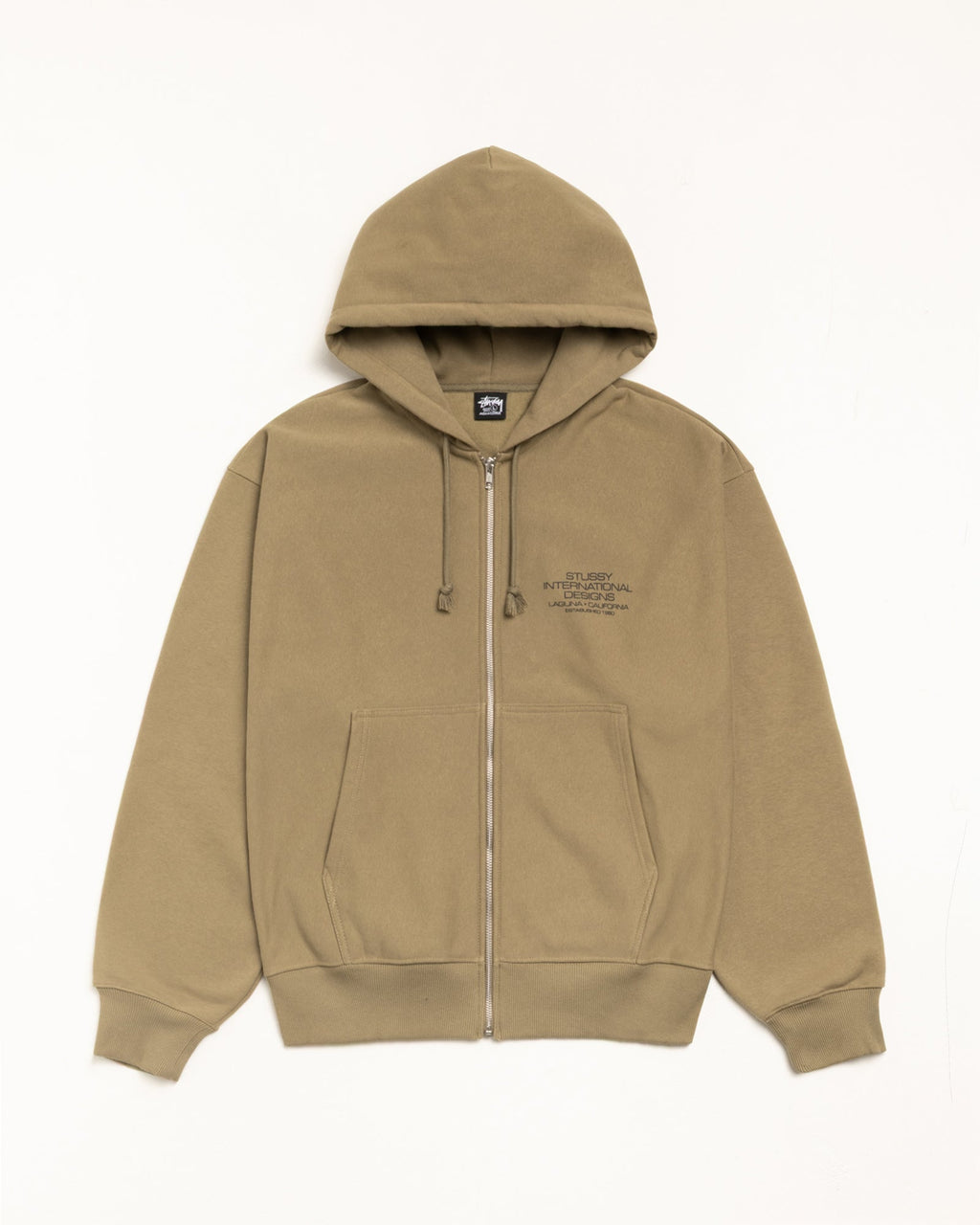 INTERNATIONAL DESIGNS ZIP HOODIE - Army