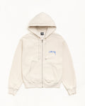 SKATE STACK ZIP HOODIE PIGMENT DYED - Bone