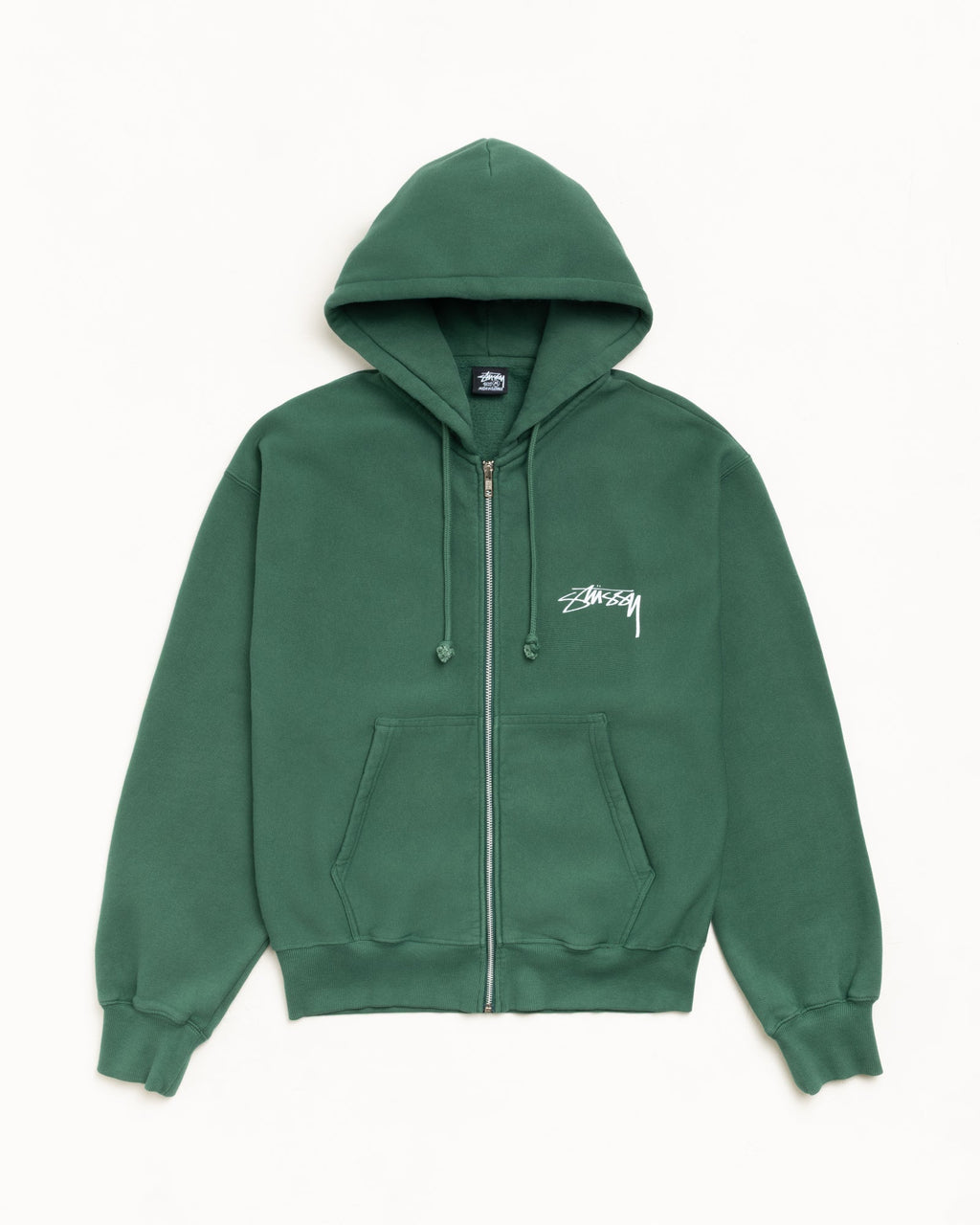 SKATE STACK ZIP HOODIE PIGMENT DYED - Pine