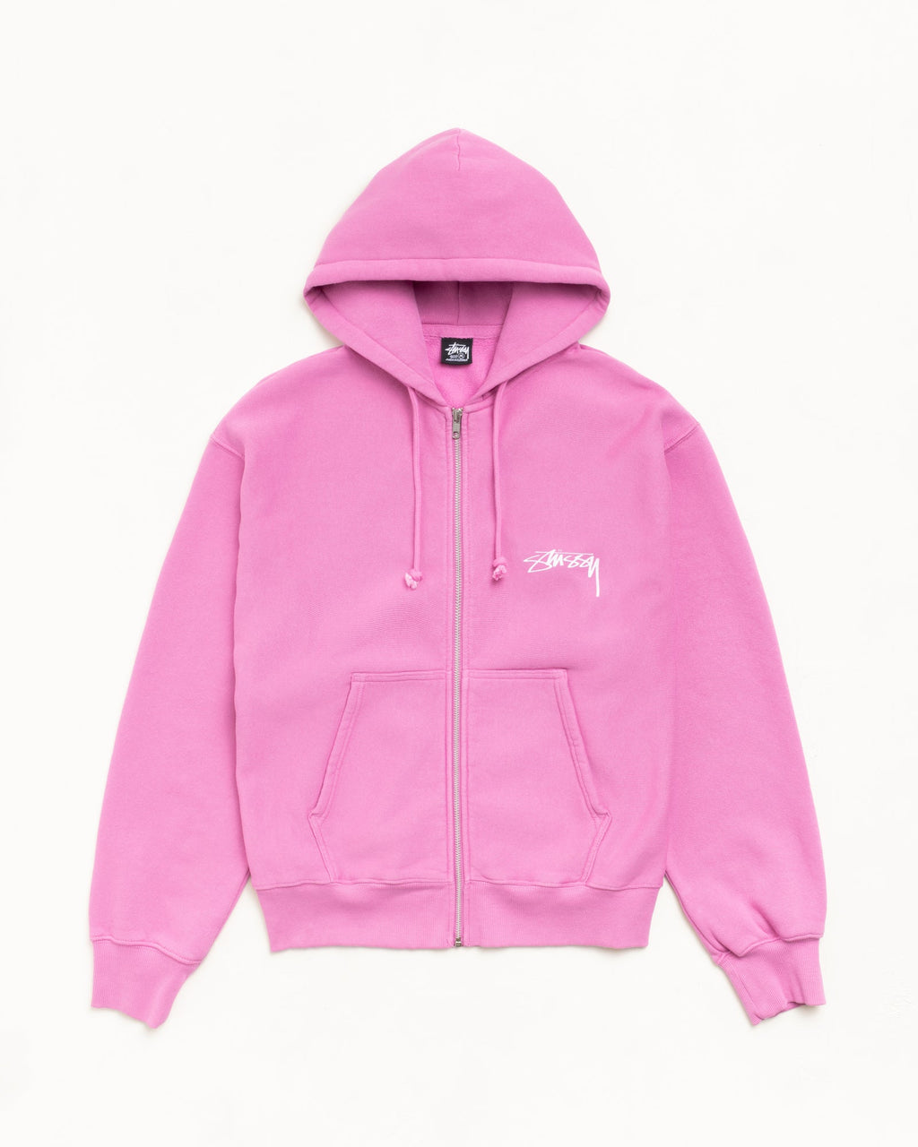 SKATE STACK ZIP HOODIE PIGMENT DYED - Pink