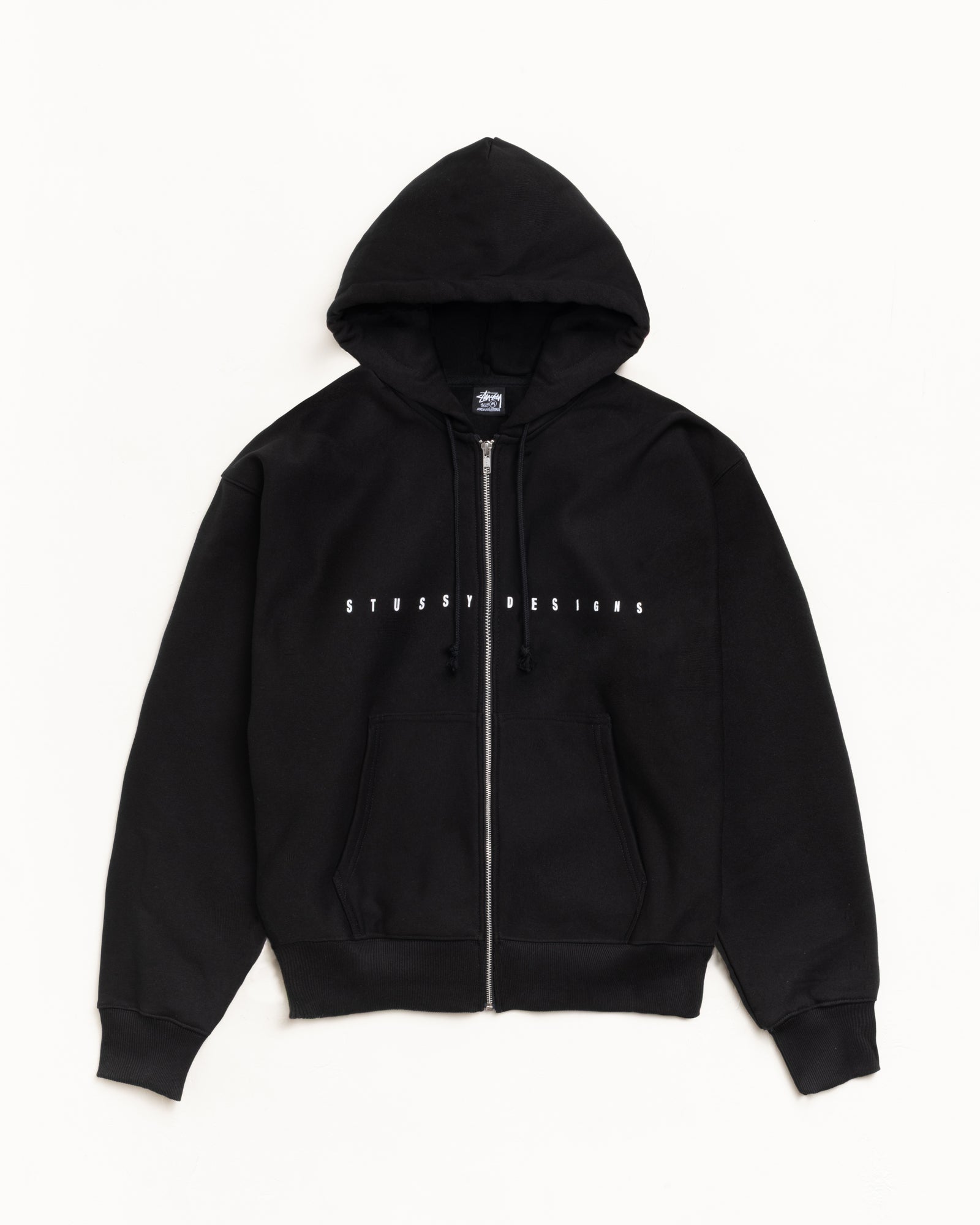 S BOX ZIP HOODIE - Black