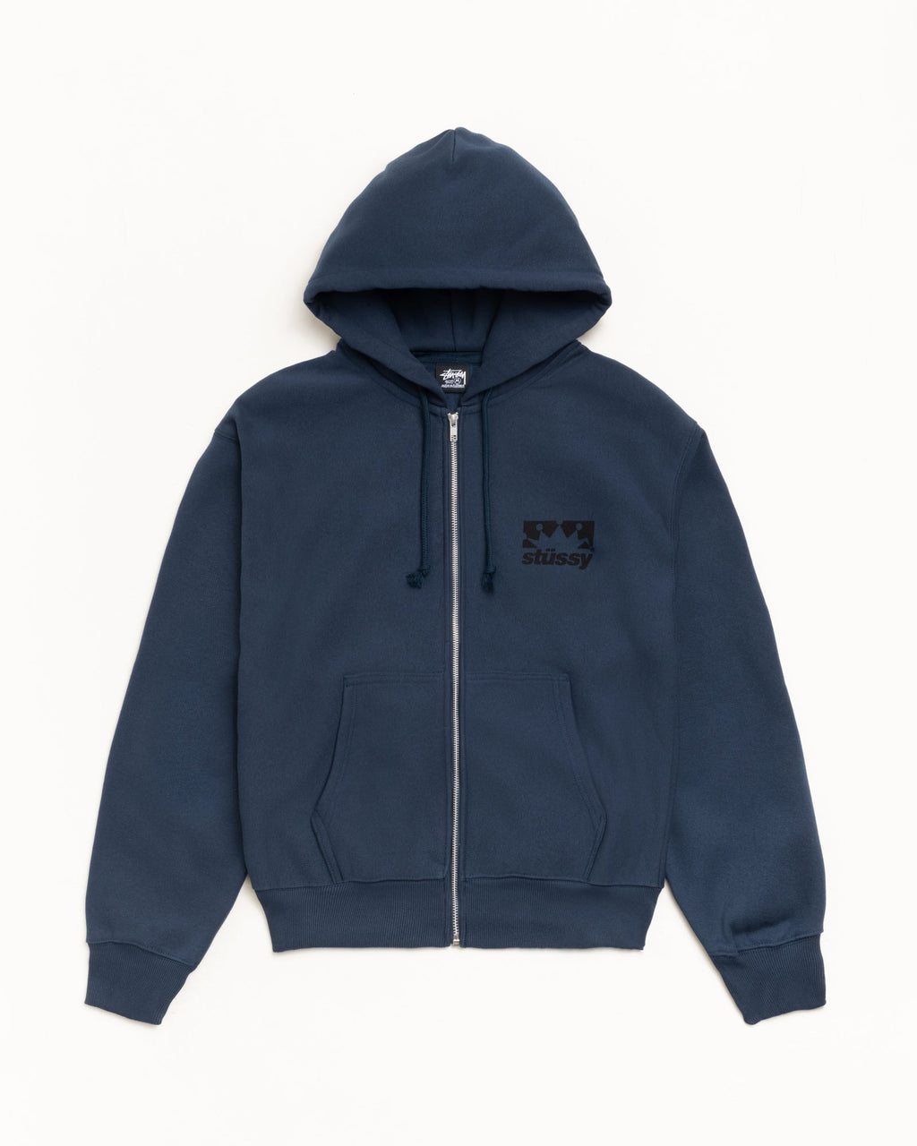 BOX CROWN ZIP HOODIE - Navy