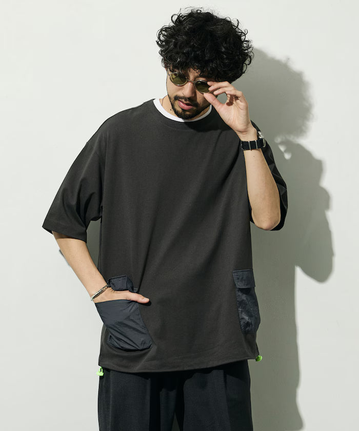 6 oz Side Pocket Spindle Short Sleeve T-Shirt / Big Silhouette