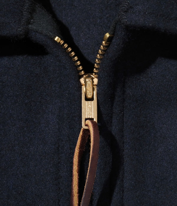 ALASKA SLEEPING BAG NAVY WOOL MELTON "STAG JACKET"