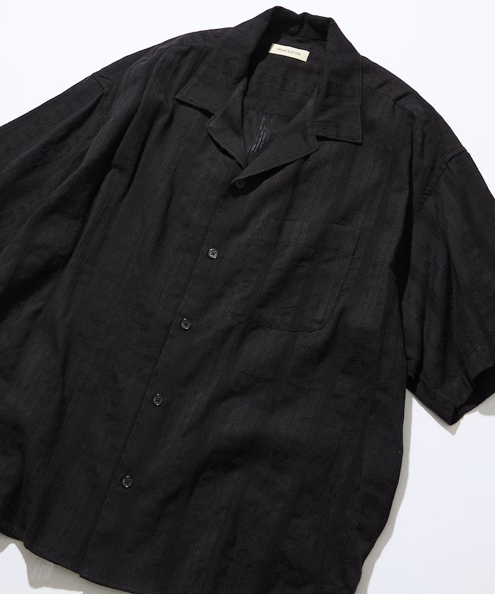 Relaxed Fit Allover Jacquard Open Collar Shirt [Limited Edition]