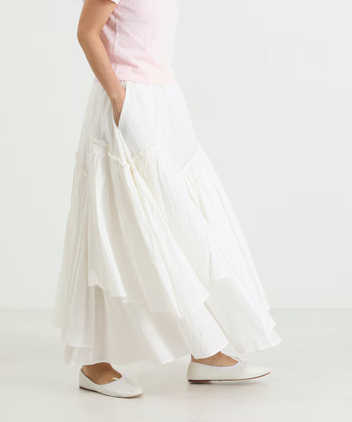 India Frill Maxi Gathered Skirt