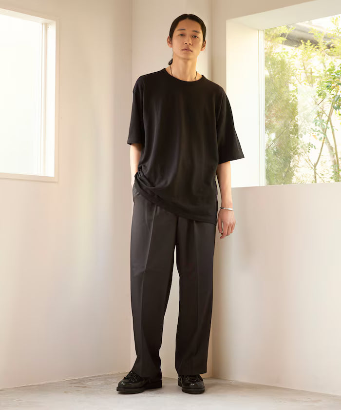 SUPER MERINO WOOL×INKEEP Crew Neck Short Sleeve T-Shirt