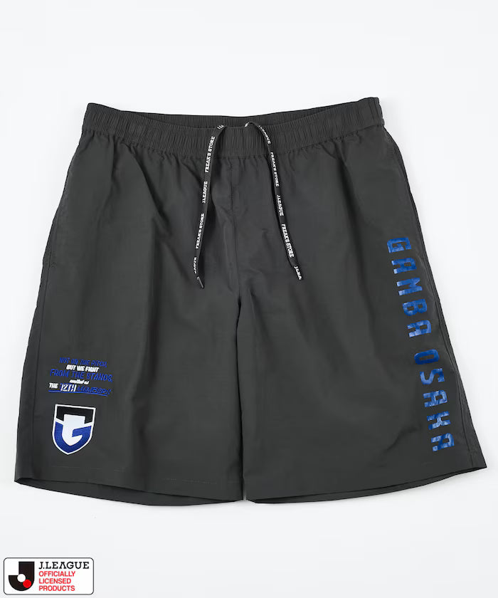 [May 15th 12:00 sales start] J.LEAGUE × FREAK'S STORE special order SUPPORTERS NYLON SHORTS [Gamba Osaka] - Charcoal Gray