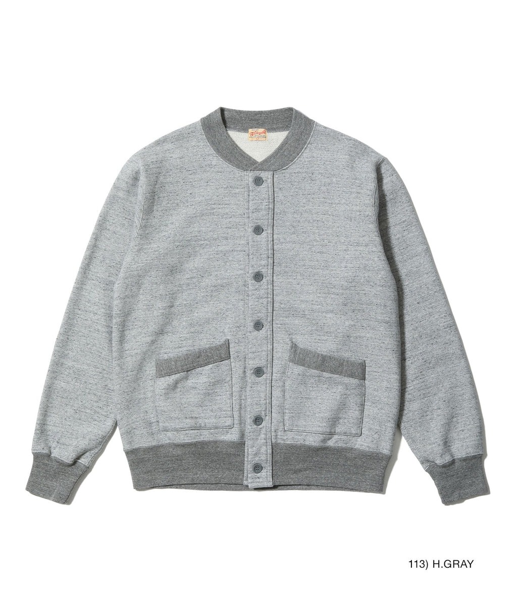 BUTTON FRONT ATHLETIC COAT - H.GRAY