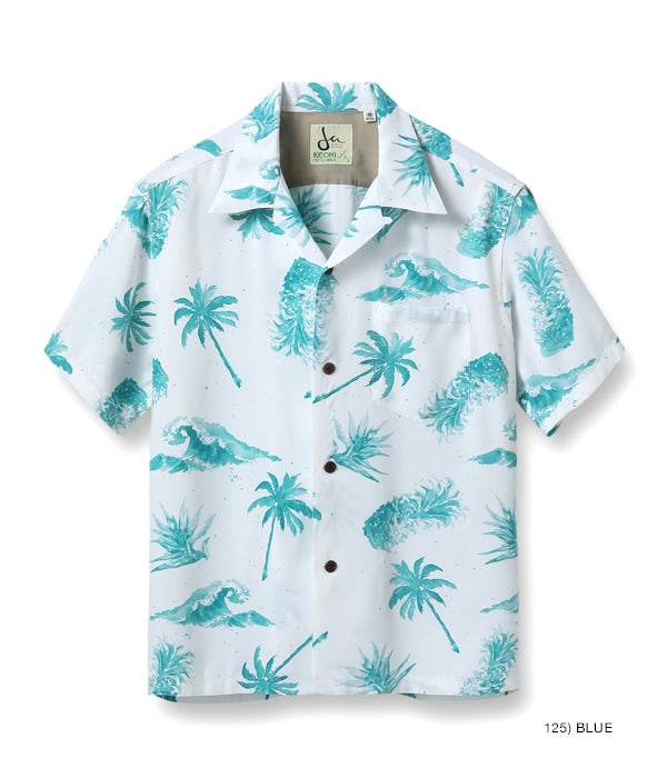 KEONI OF HAWAII “TROPICAL VIEW” by JESSICA MIYUKI - BLUE