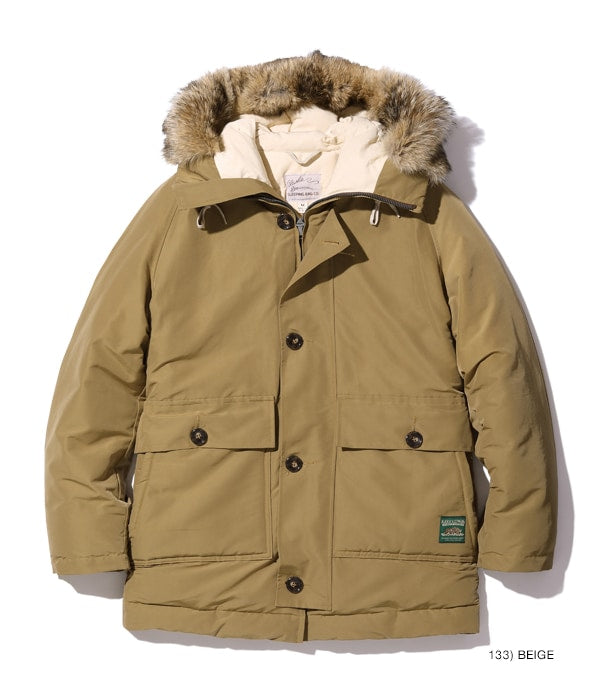 ALASKA SLEEPING BAG GOOSE DOWN, MADE IN USA “ARCTIC” WORK & HUNTING COAT - BEIGE